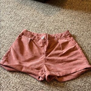 Women's Corduroy Shorts in Dusty Pink